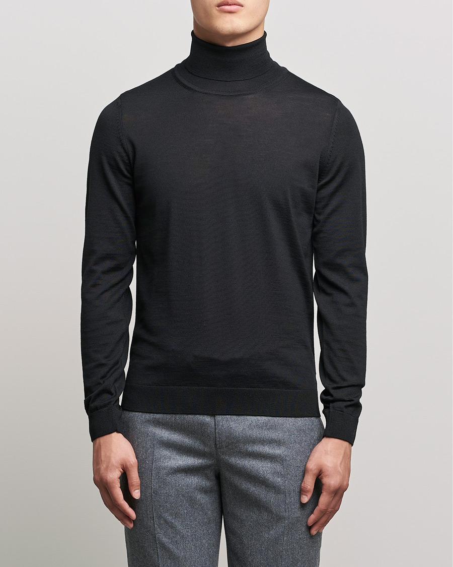 Uomini | Maglieria | BOSS BLACK | Musso Merino Polo Black