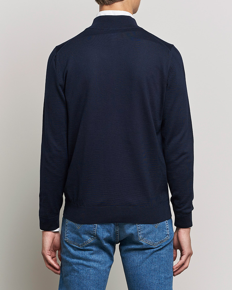 Uomini | Maglieria | BOSS BLACK | Balonso Full Zip Sweater Dark Blue