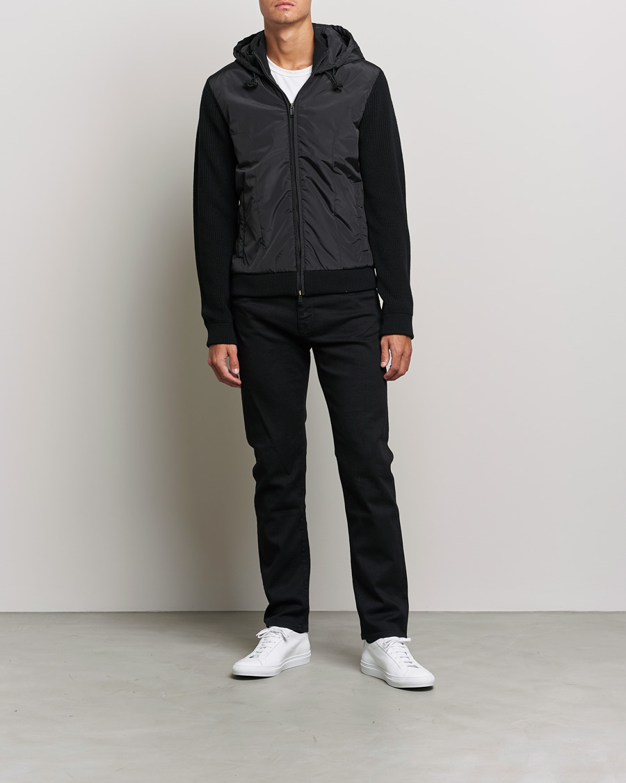 Uomini | Maglieria | BOSS BLACK | BOSS Lifo Hybrid Hooded Full Zip Black