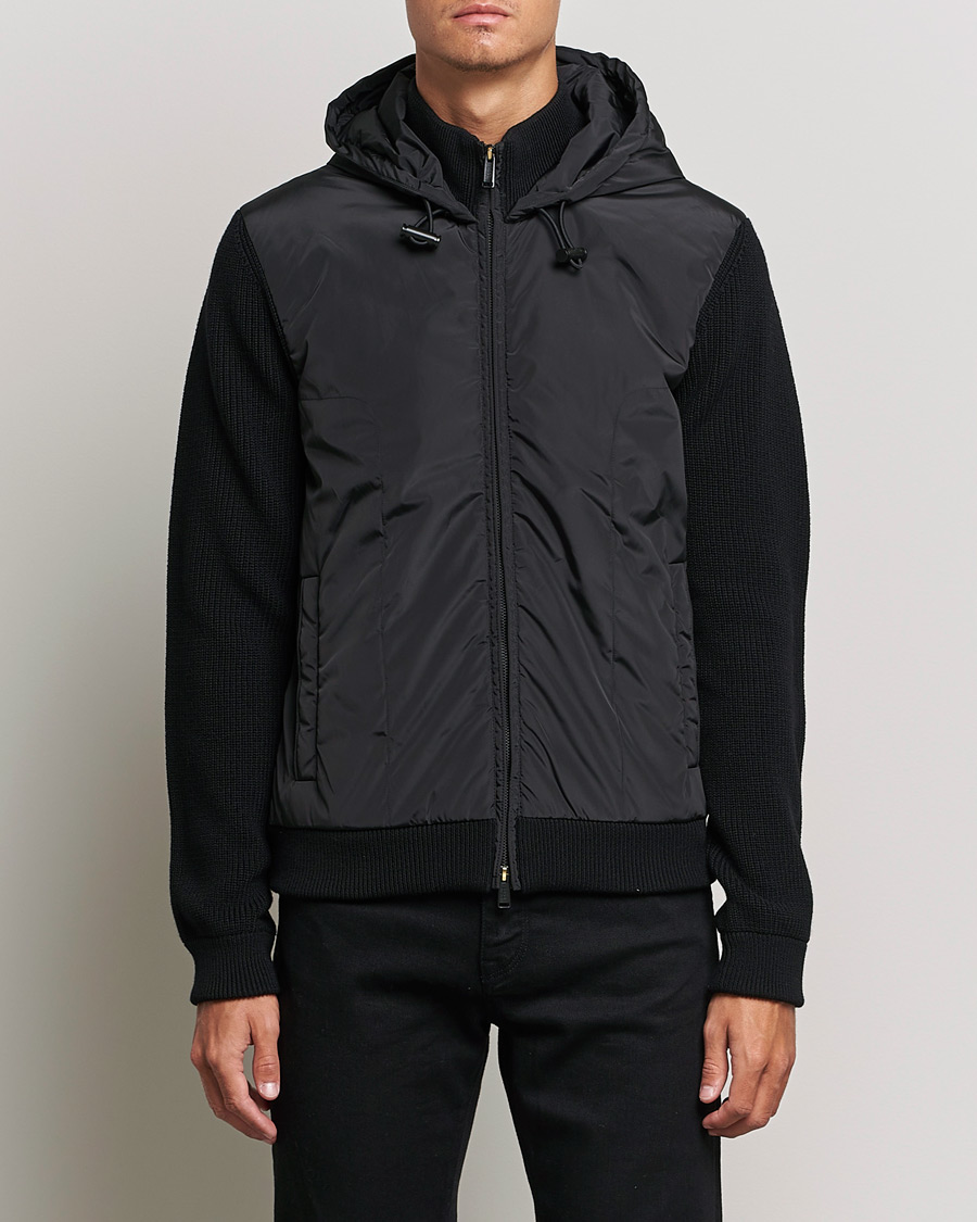 Uomini | Maglieria | BOSS BLACK | BOSS Lifo Hybrid Hooded Full Zip Black