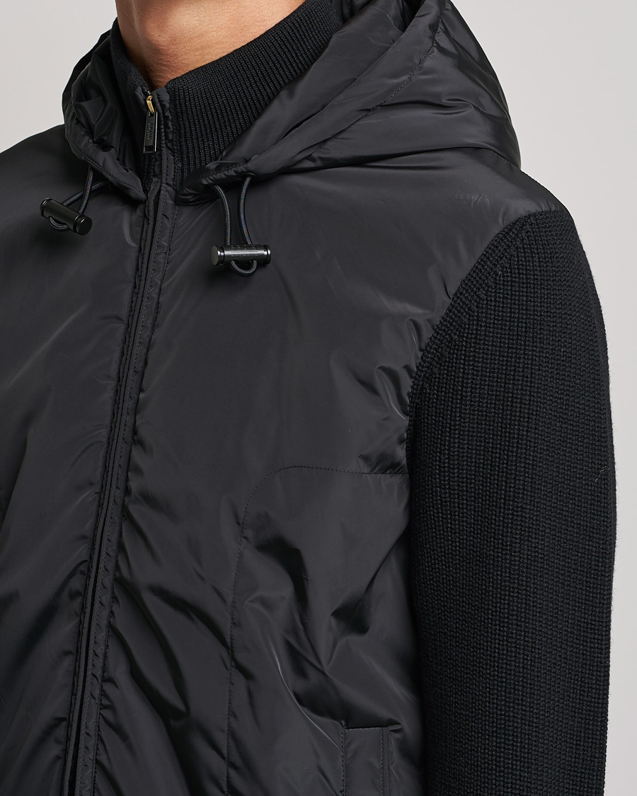 Uomini | Maglieria | BOSS BLACK | BOSS Lifo Hybrid Hooded Full Zip Black