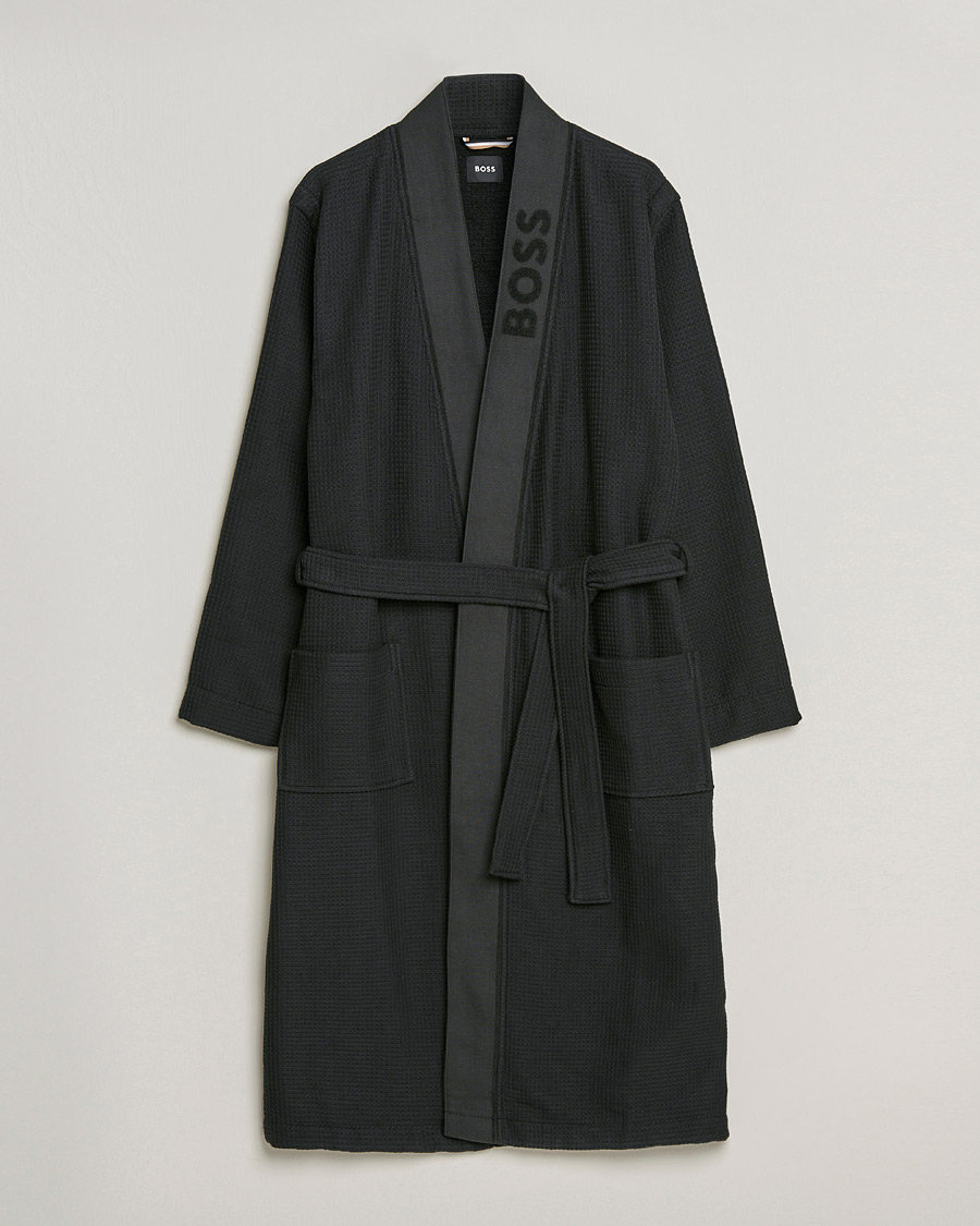 Uomini | Accappatoi & Pigiami | BOSS BLACK | BOSS Waffle Kimono Black
