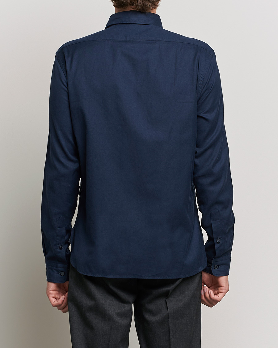 Uomini | Camicie | BOSS BLACK | Liam Flannel Shirt Dark Blue