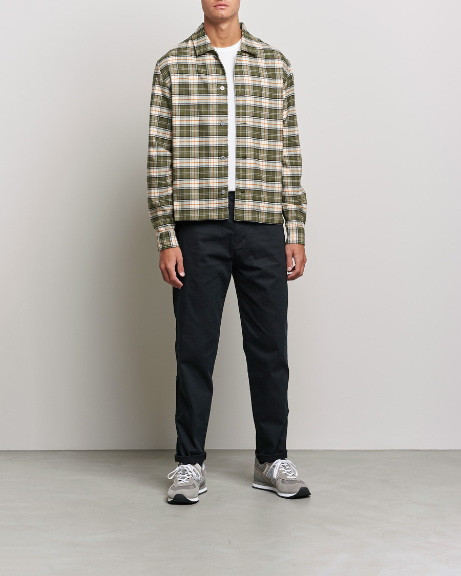 Uomini | Camicie | BOSS BLACK | Nolan Check Flannel Shirt Open Green