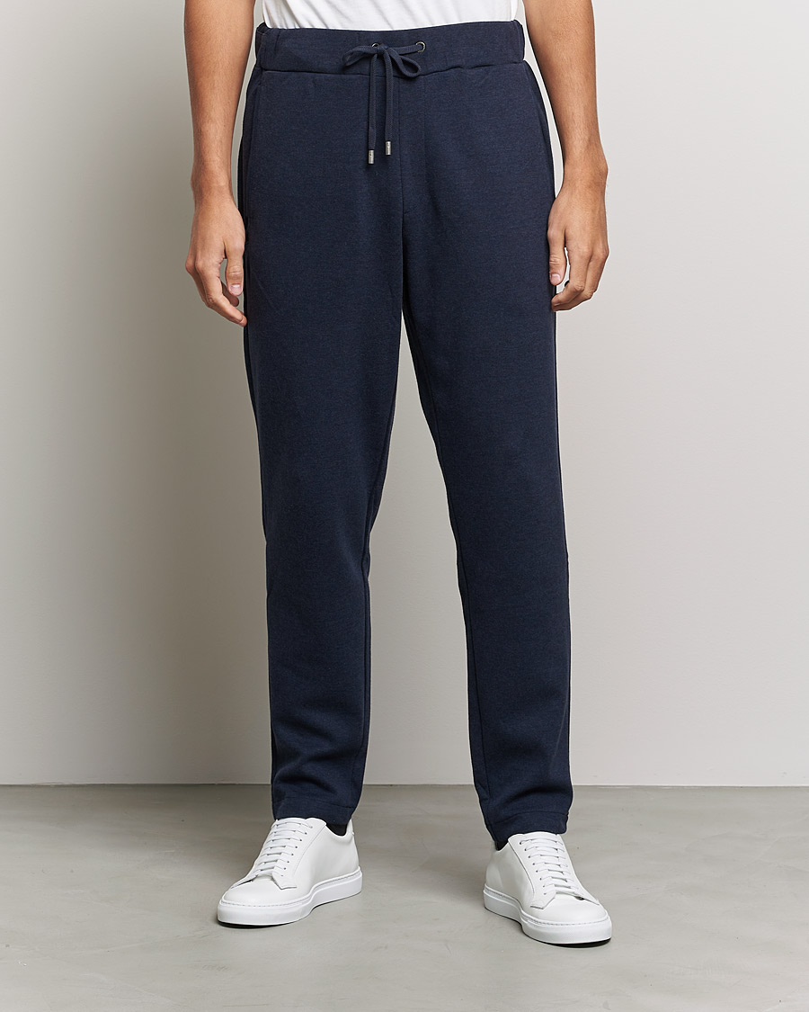 Uomini | Pantaloni | BOSS BLACK | BOSS Cashmere Sweatpants Dark Blue