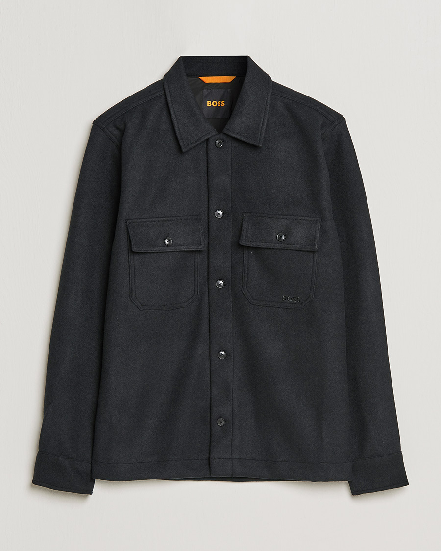 Uomini | Camicie | BOSS ORANGE | Lovvo Pocket Overshirt Black