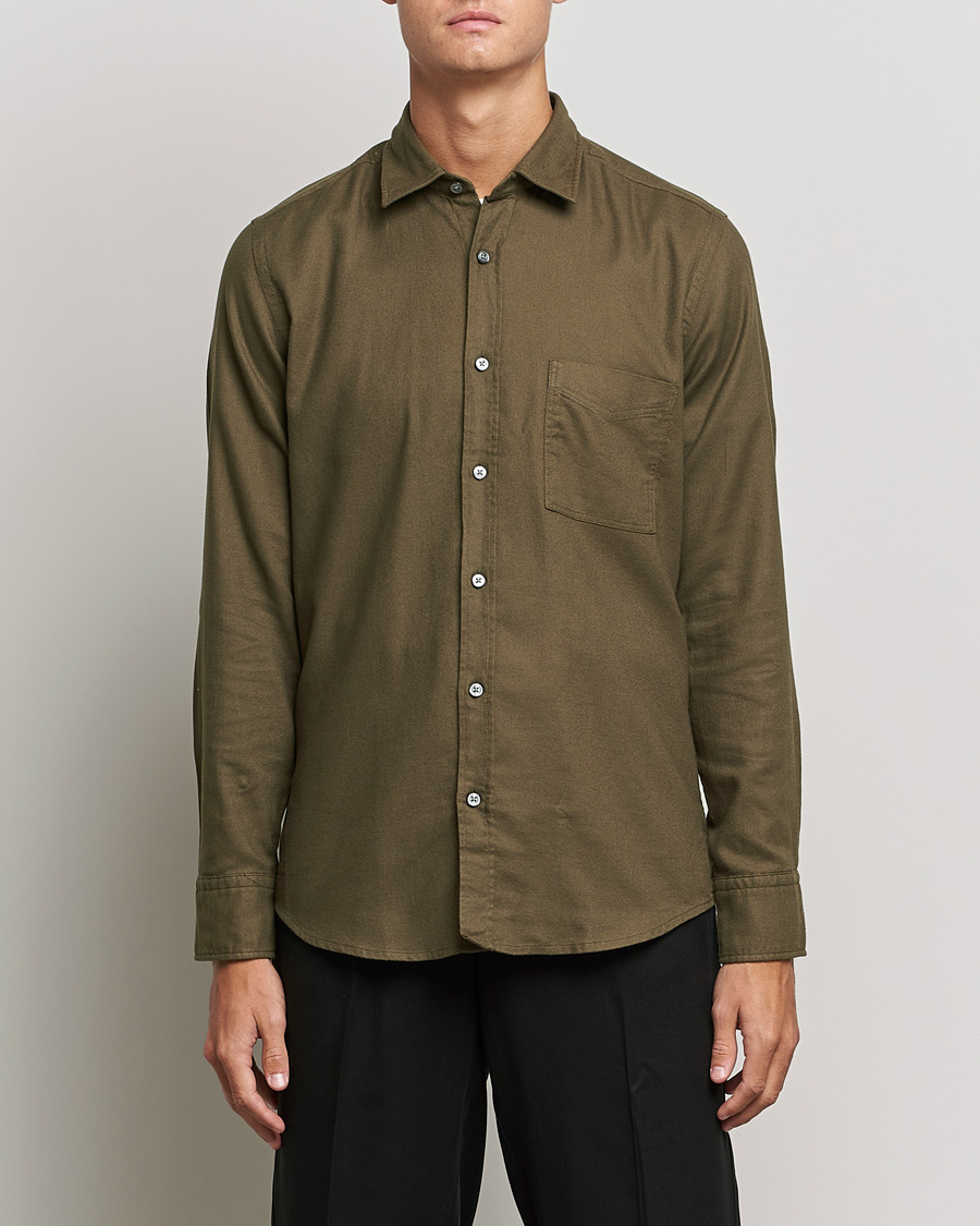 Uomini | Camicie | BOSS ORANGE | Relegant Flannel Shirt Dark Green