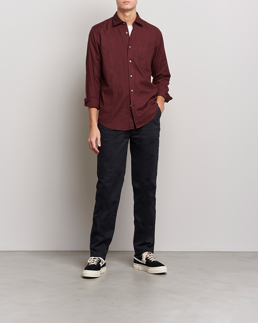 Uomini | Camicie | BOSS ORANGE | Relegant Flannel Shirt Dark Red