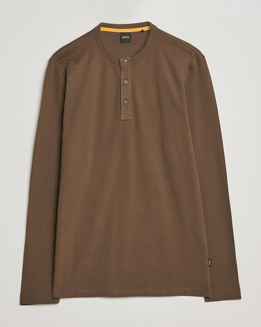 Uomini | Maglieria | BOSS ORANGE | Teetwill Henley Dark Green