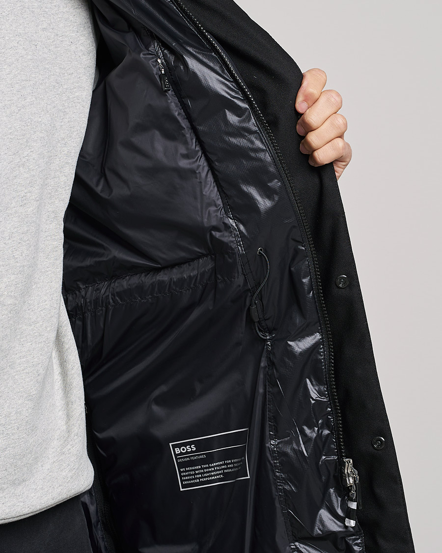 Uomini | Giacche | BOSS GREEN | Arviko Semi Glossy Down Parka Black