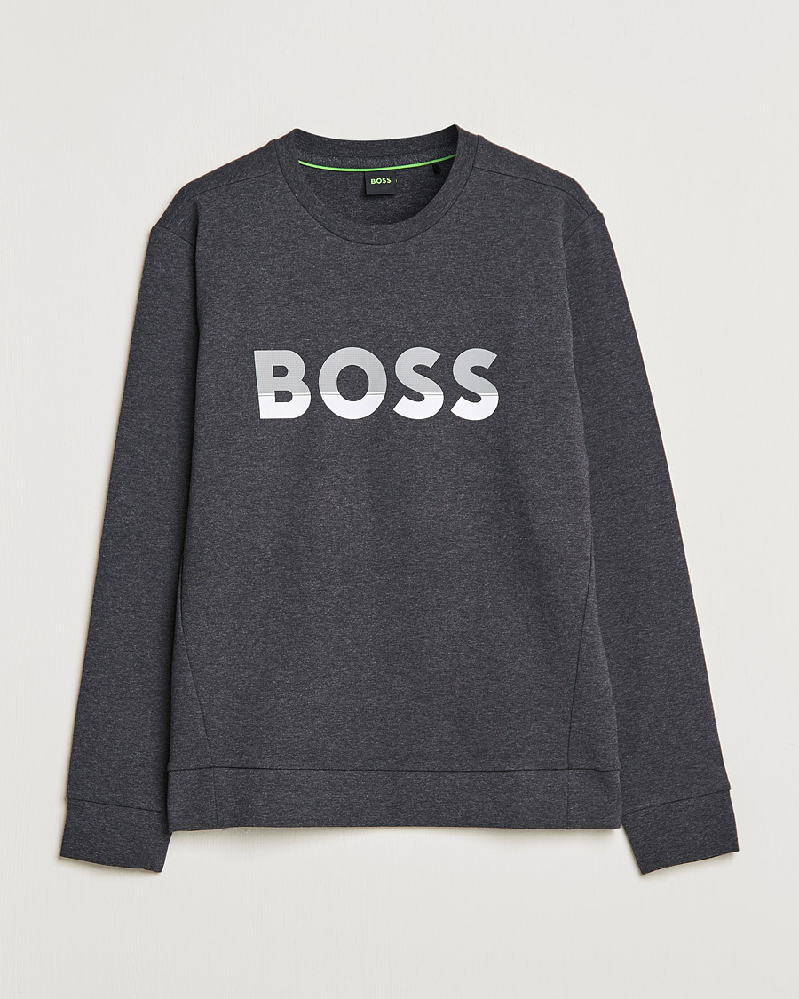 Uomini | Maglieria | BOSS GREEN | BOSS Athleisure Salbo Logo Sweatshirt Medium Grey