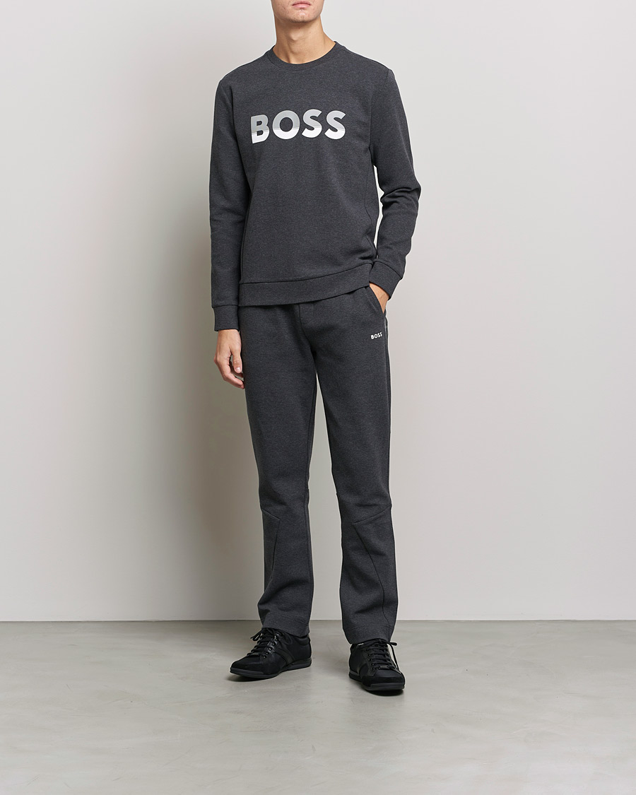 Uomini | Maglieria | BOSS GREEN | BOSS Athleisure Salbo Logo Sweatshirt Medium Grey