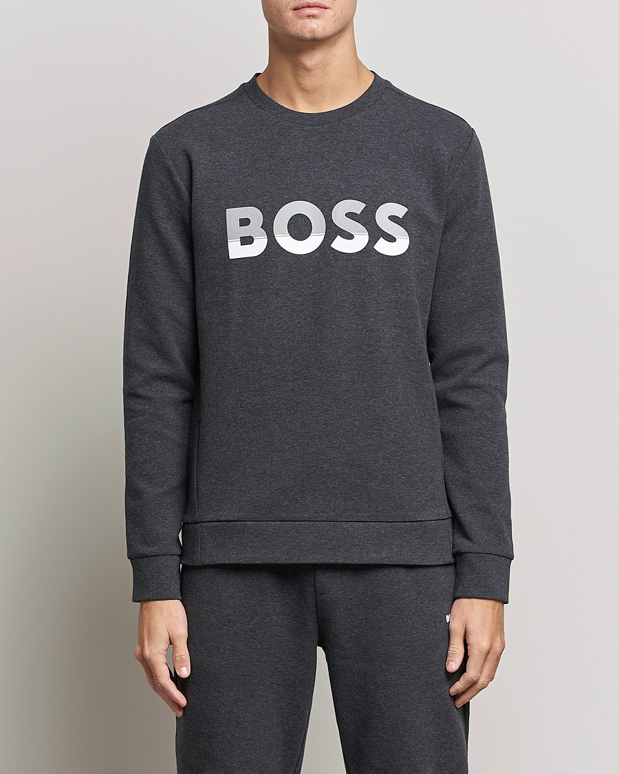 Uomini | Maglieria | BOSS GREEN | BOSS Athleisure Salbo Logo Sweatshirt Medium Grey