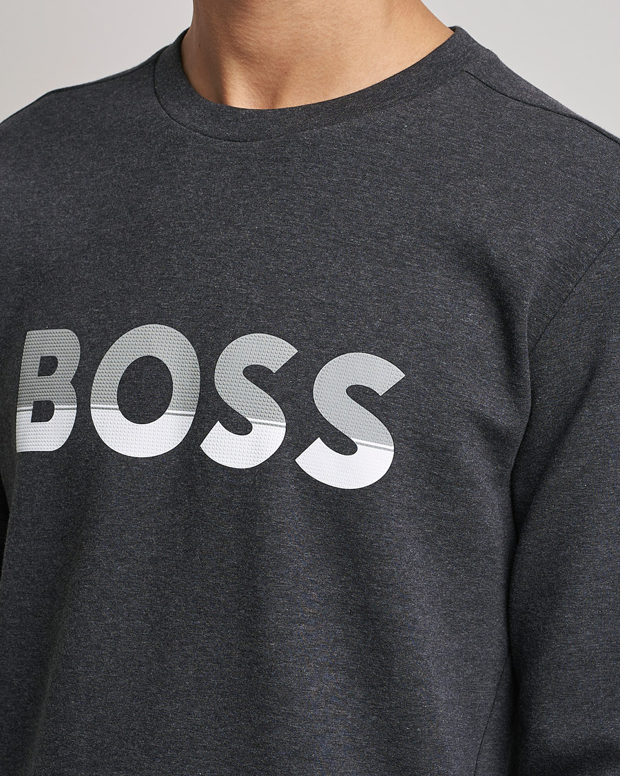Uomini | Maglieria | BOSS GREEN | BOSS Athleisure Salbo Logo Sweatshirt Medium Grey
