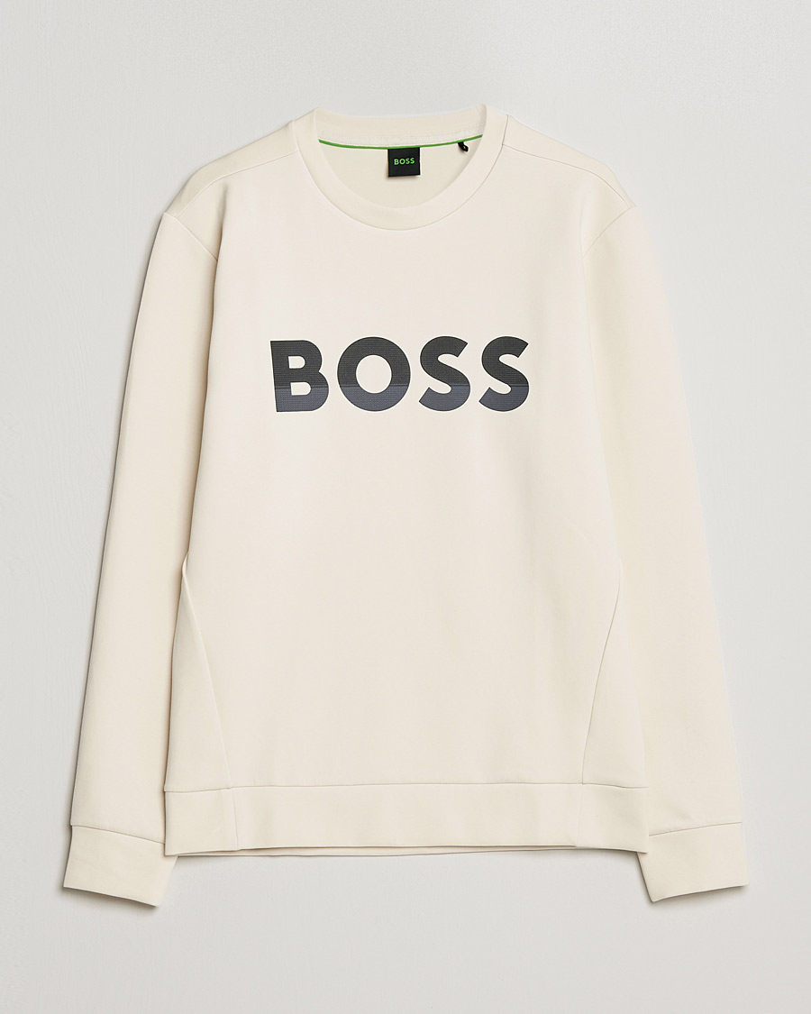 Uomini | Maglieria | BOSS GREEN | BOSS Athleisure Salbo Logo Sweatshirt Open White