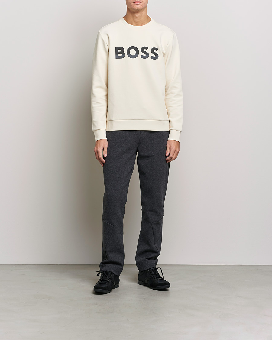 Uomini | Maglieria | BOSS GREEN | BOSS Athleisure Salbo Logo Sweatshirt Open White
