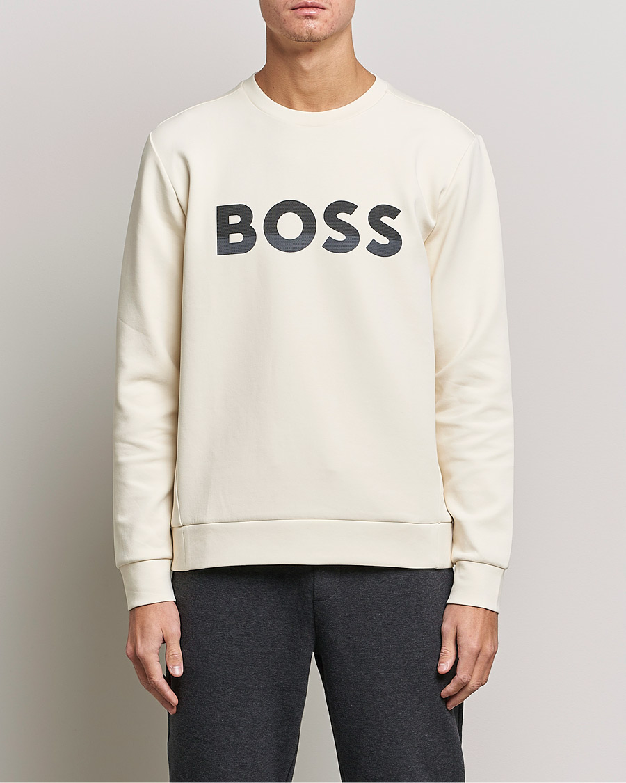 Uomini | Maglieria | BOSS GREEN | BOSS Athleisure Salbo Logo Sweatshirt Open White