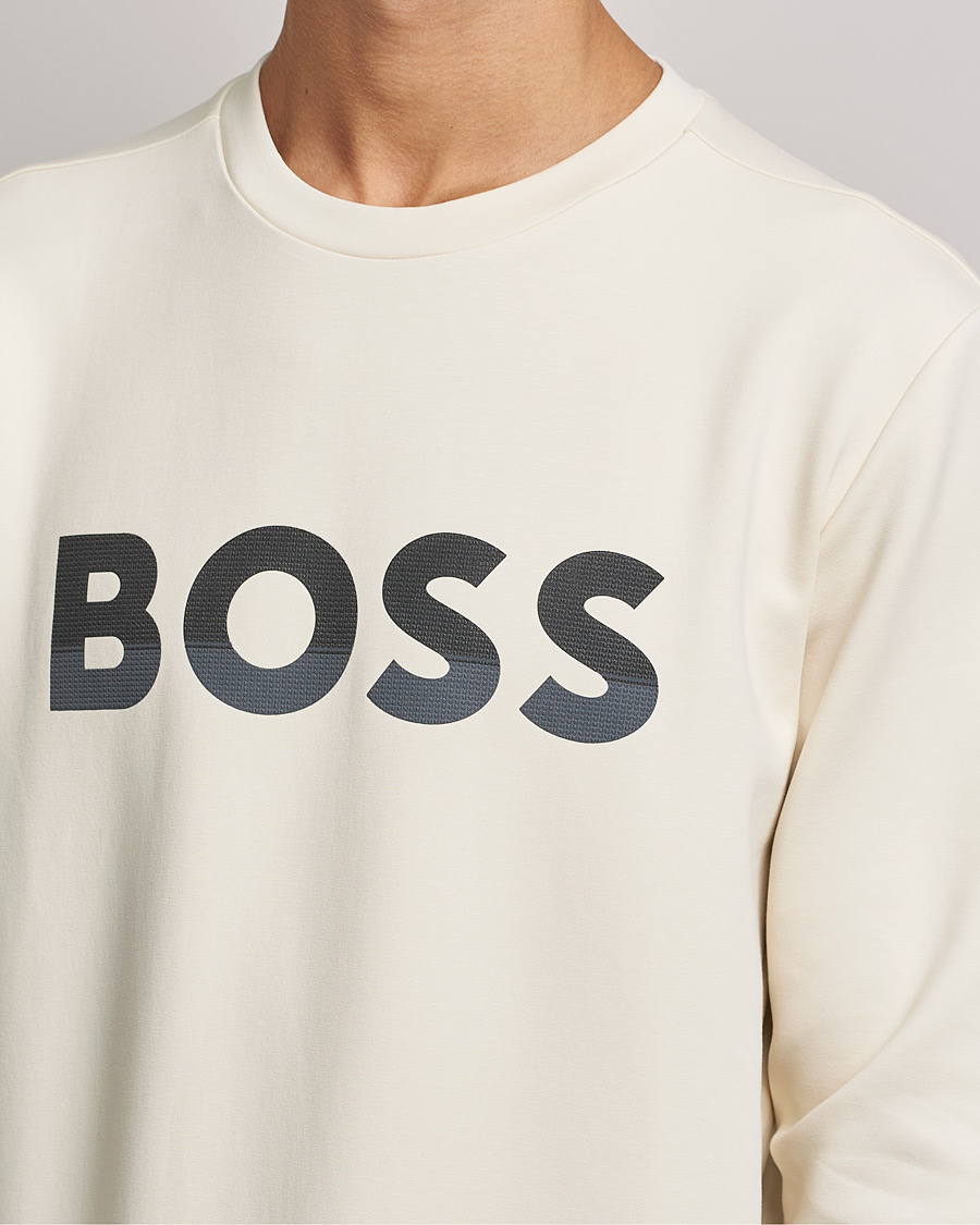 Uomini | Maglieria | BOSS GREEN | BOSS Athleisure Salbo Logo Sweatshirt Open White