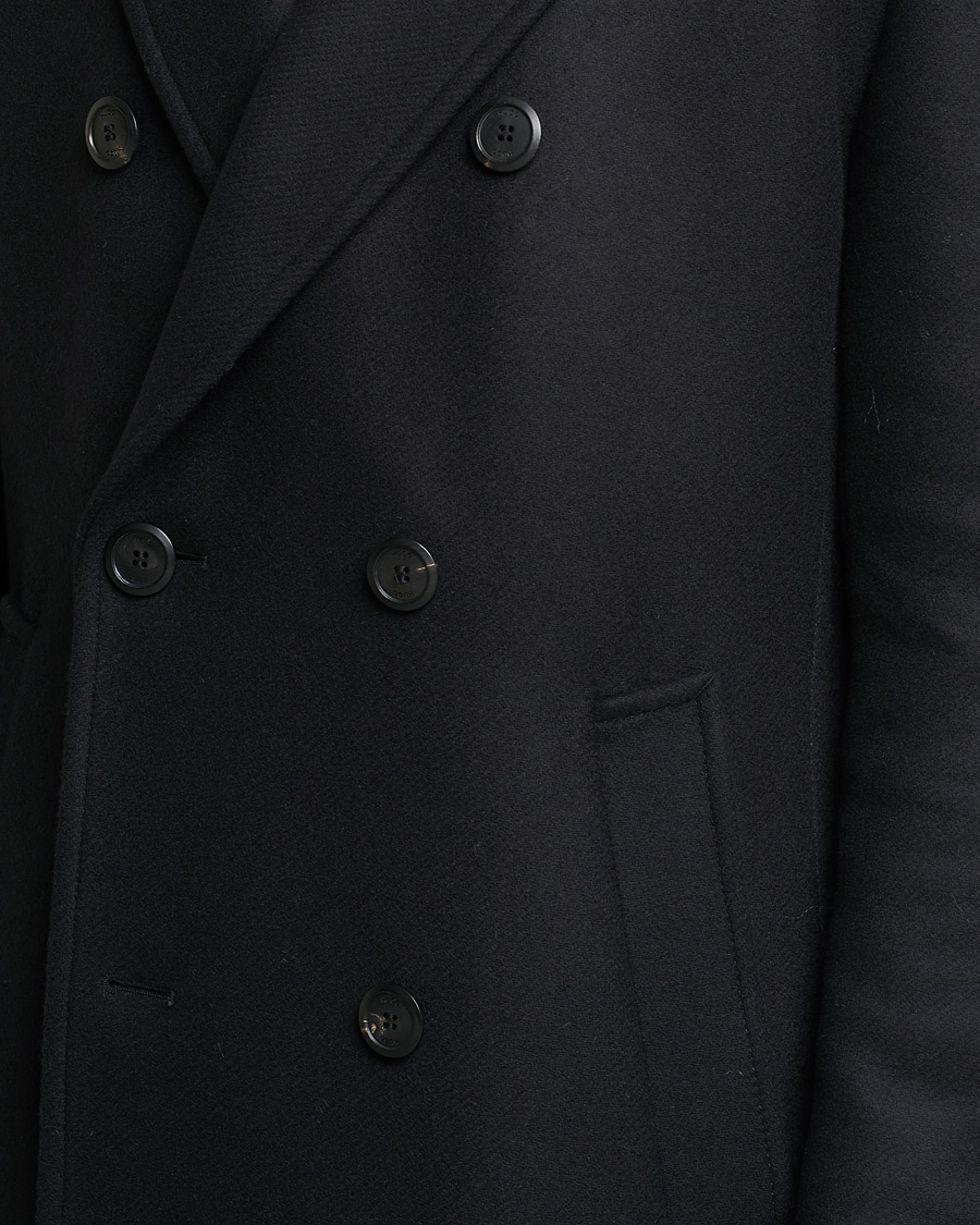 Uomini | Giacche | HUGO | Miroy Wool Double Breasted Coat Black