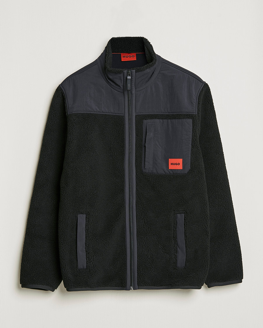 Uomini | Maglieria | HUGO | Demongras Teddy Full Zip Black