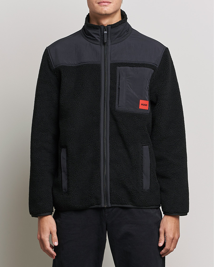 Uomini | Maglieria | HUGO | Demongras Teddy Full Zip Black