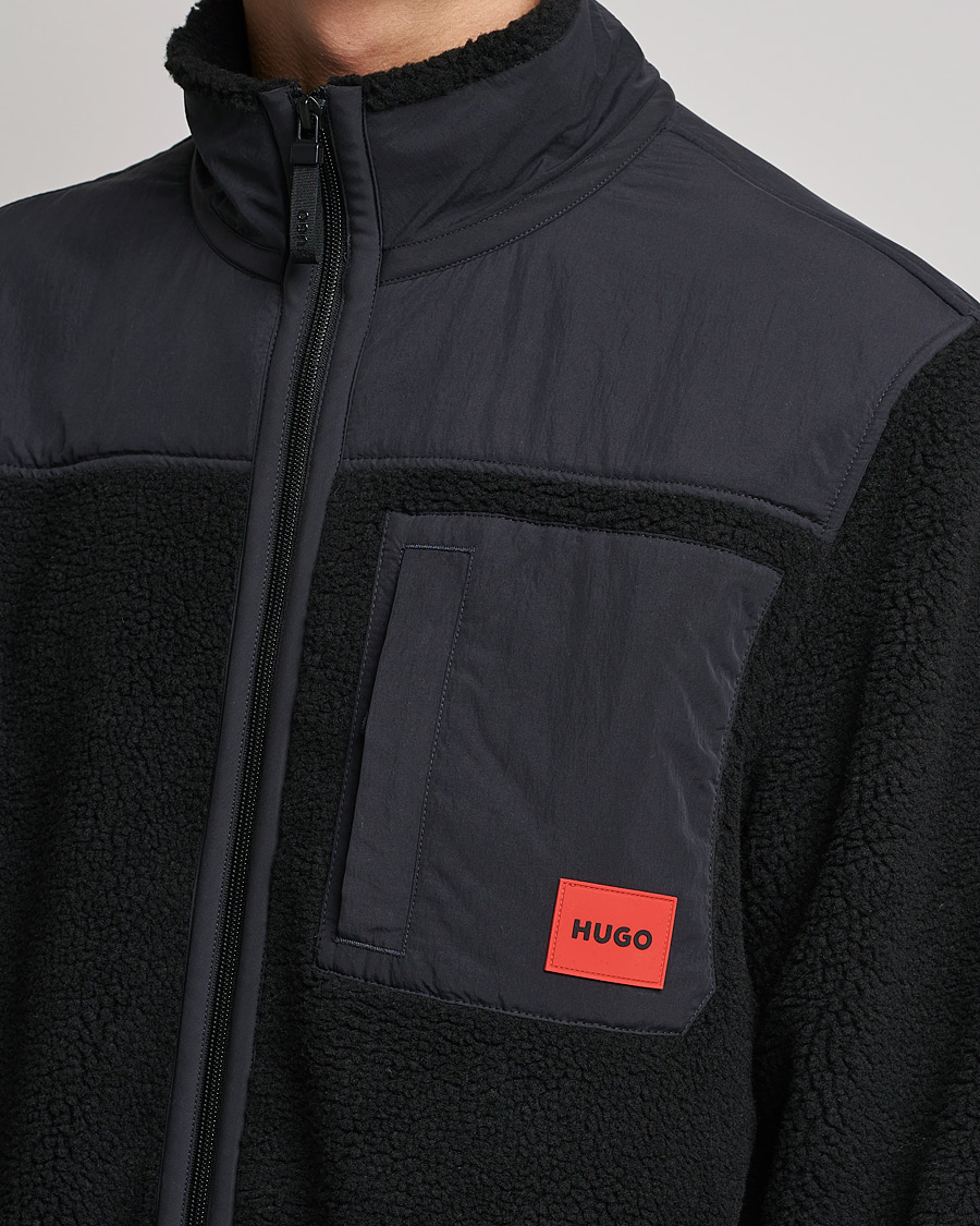 Uomini | Maglieria | HUGO | Demongras Teddy Full Zip Black