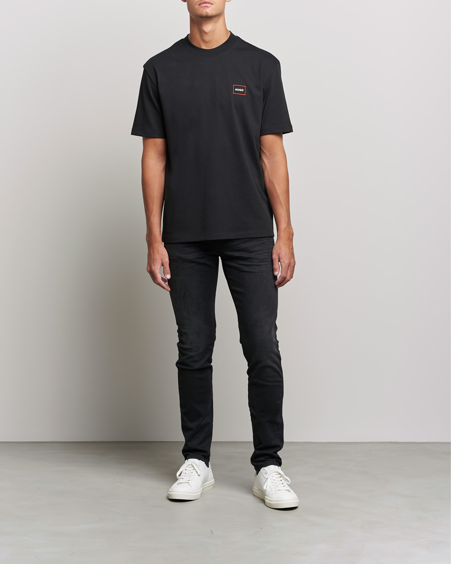 Uomini | T-shirt | HUGO | Dosmos Logo Crew Neck T-Shirt Black
