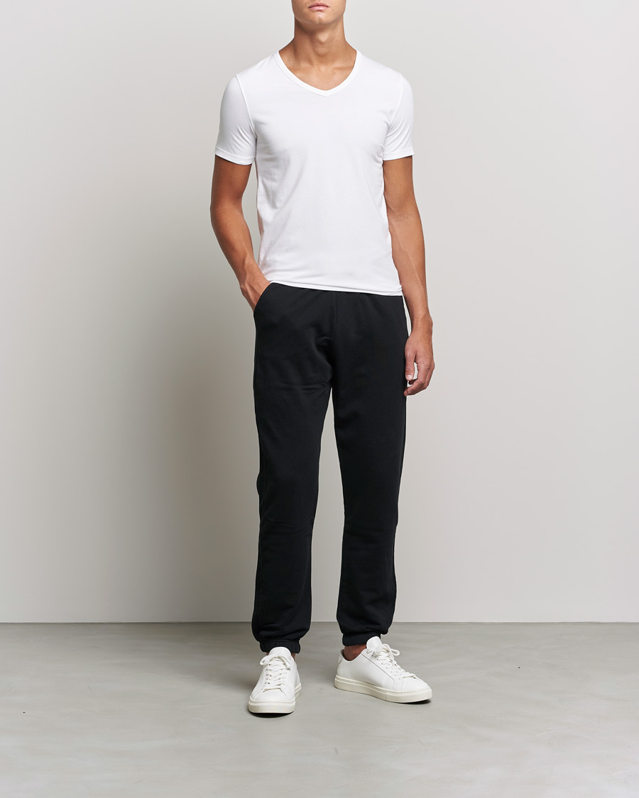 Uomini | T-shirt | BOSS BLACK | 2-Pack V-Neck Slim Fit T-Shirt White