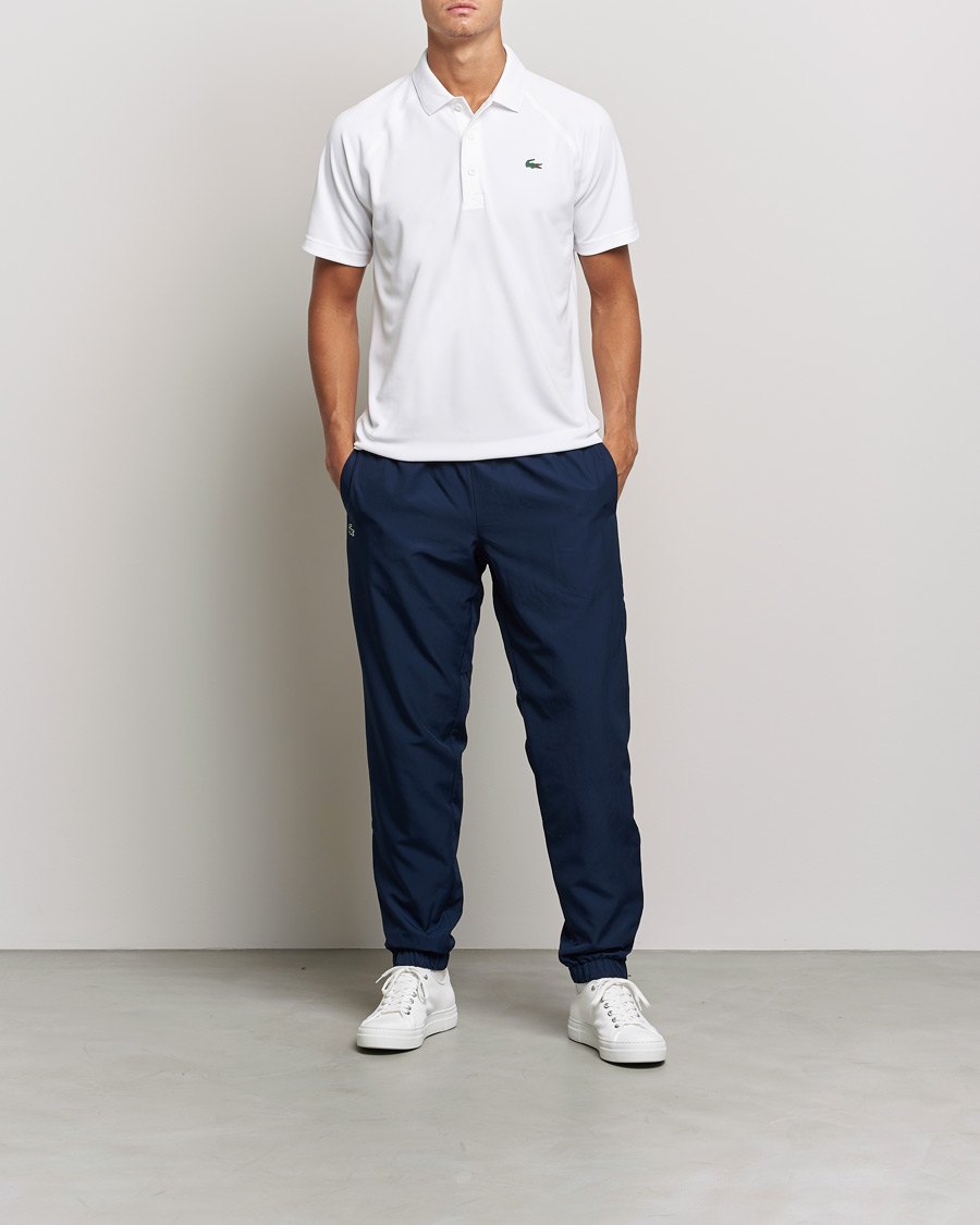 Uomini | Polo | Lacoste Sport | Performance Ribbed Collar Polo White