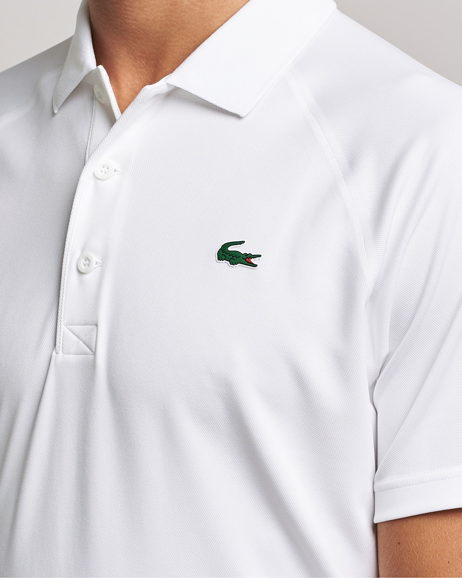 Uomini | Polo | Lacoste Sport | Performance Ribbed Collar Polo White