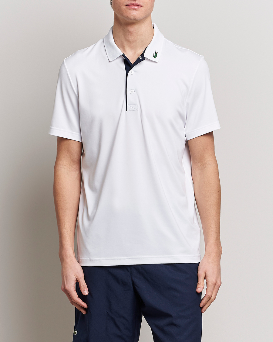 Uomini | Polo | Lacoste Sport | Jersey Golf Polo White/Navy