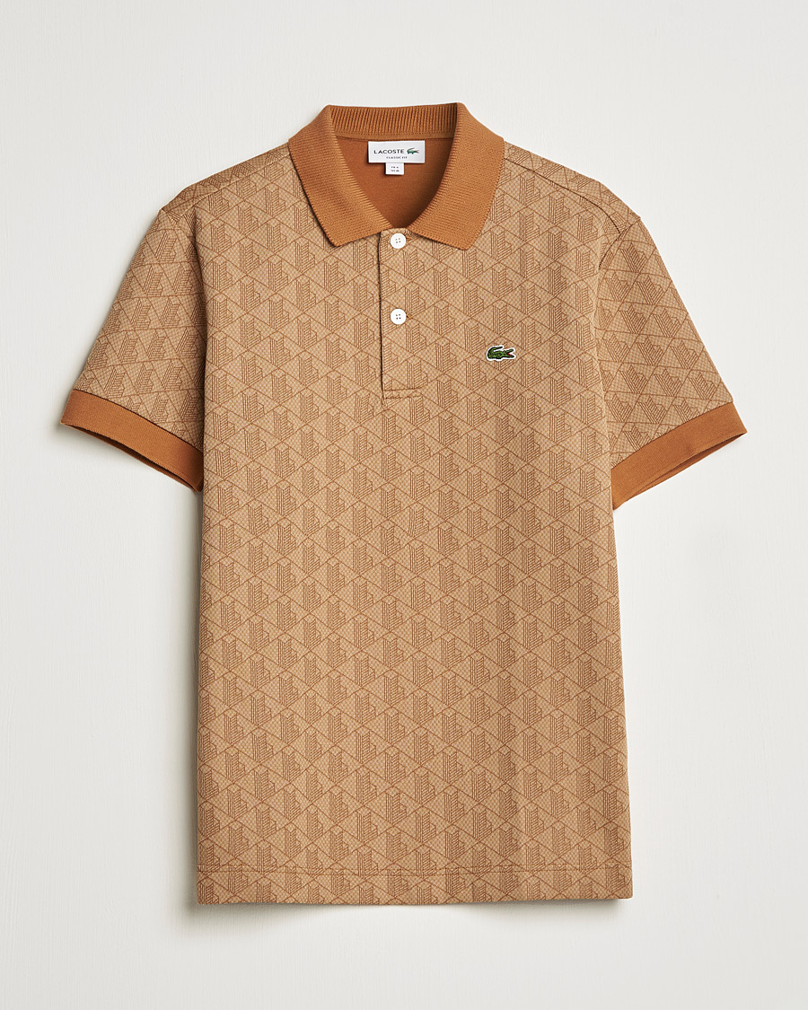 Uomini | Polo | Lacoste | Classic Fit Monogram Jacquard Polo Viennese