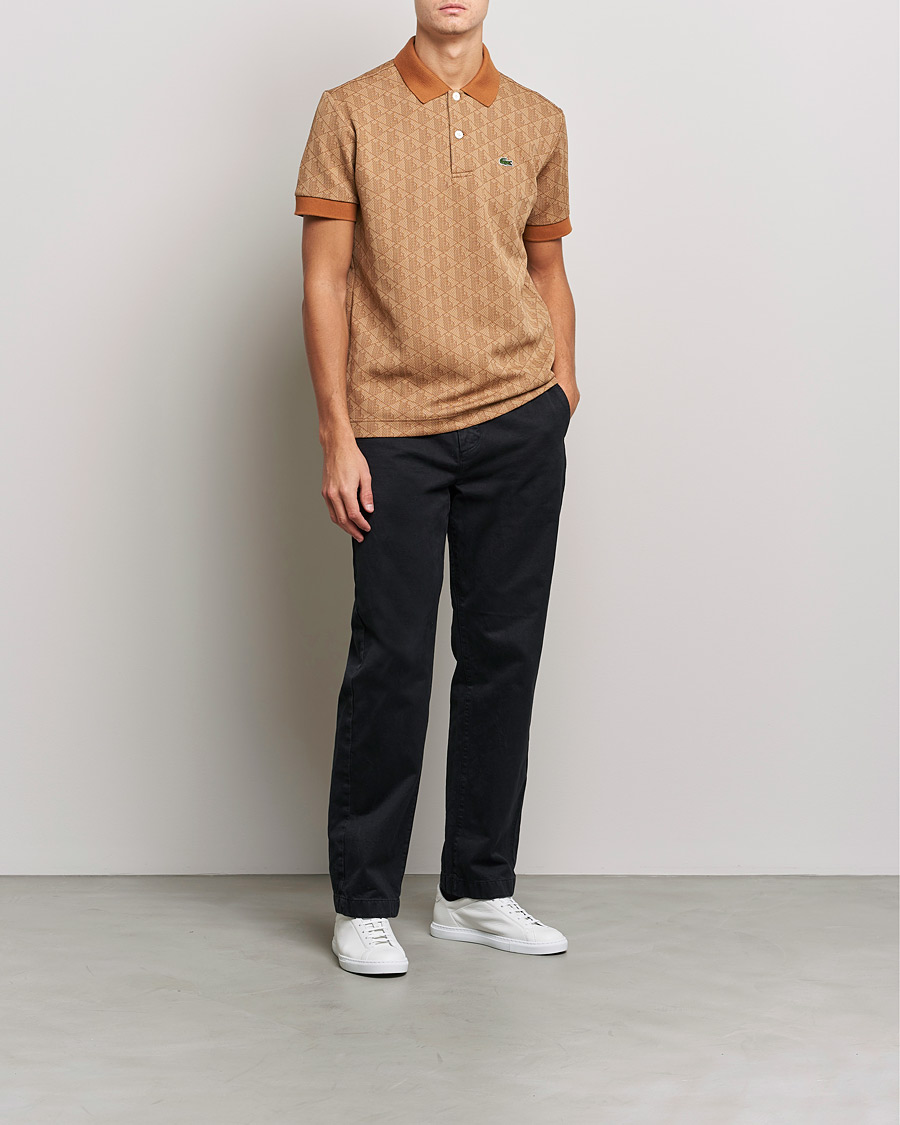 Uomini | Polo | Lacoste | Classic Fit Monogram Jacquard Polo Viennese