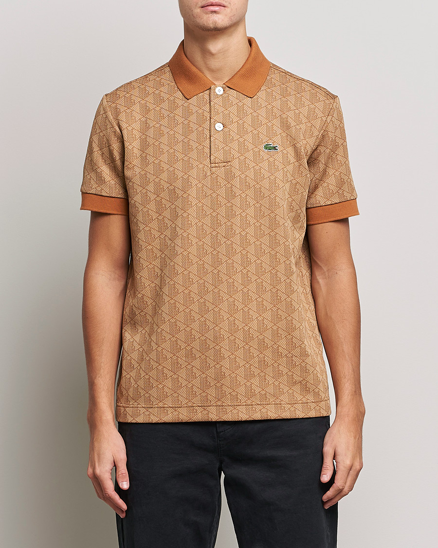 Uomini | Polo | Lacoste | Classic Fit Monogram Jacquard Polo Viennese