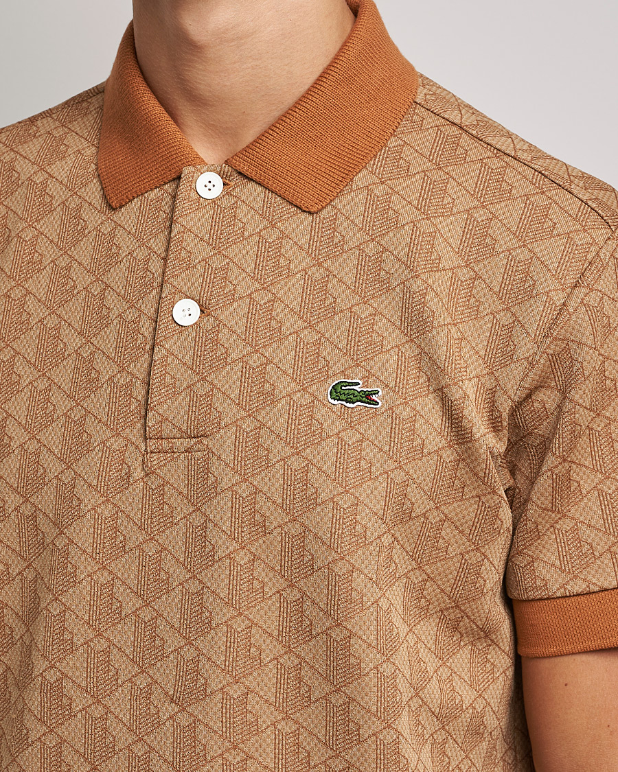 Uomini | Polo | Lacoste | Classic Fit Monogram Jacquard Polo Viennese