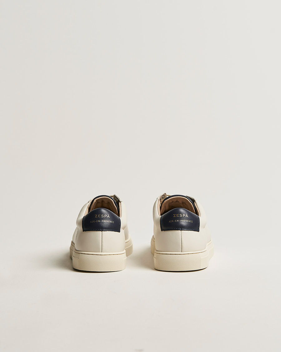Uomini | Zespà ZSP4 Nappa Leather Sneakers Off White/Navy | Zespà | ZSP4 Nappa Leather Sneakers Off White/Navy