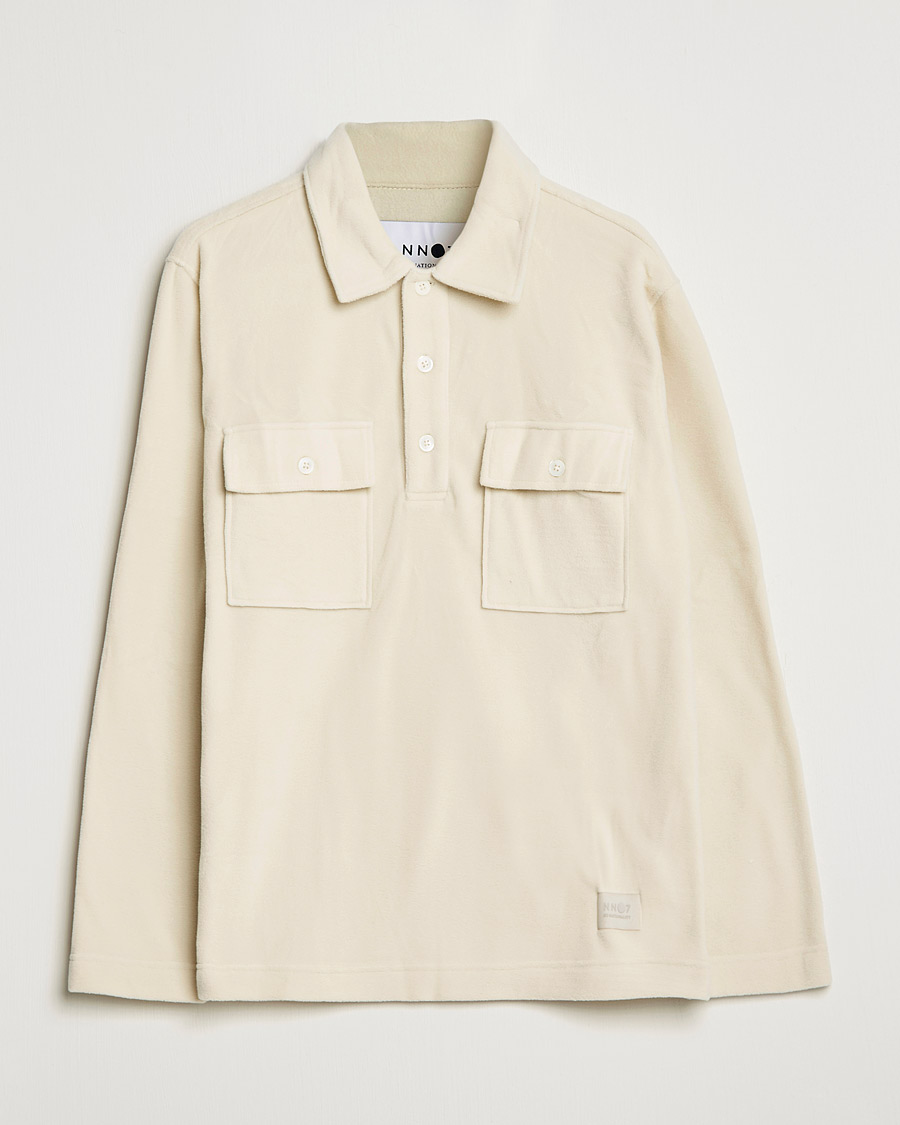 Uomini | Maglieria | NN07 | Vinny Micro Fleece Polo Ecru
