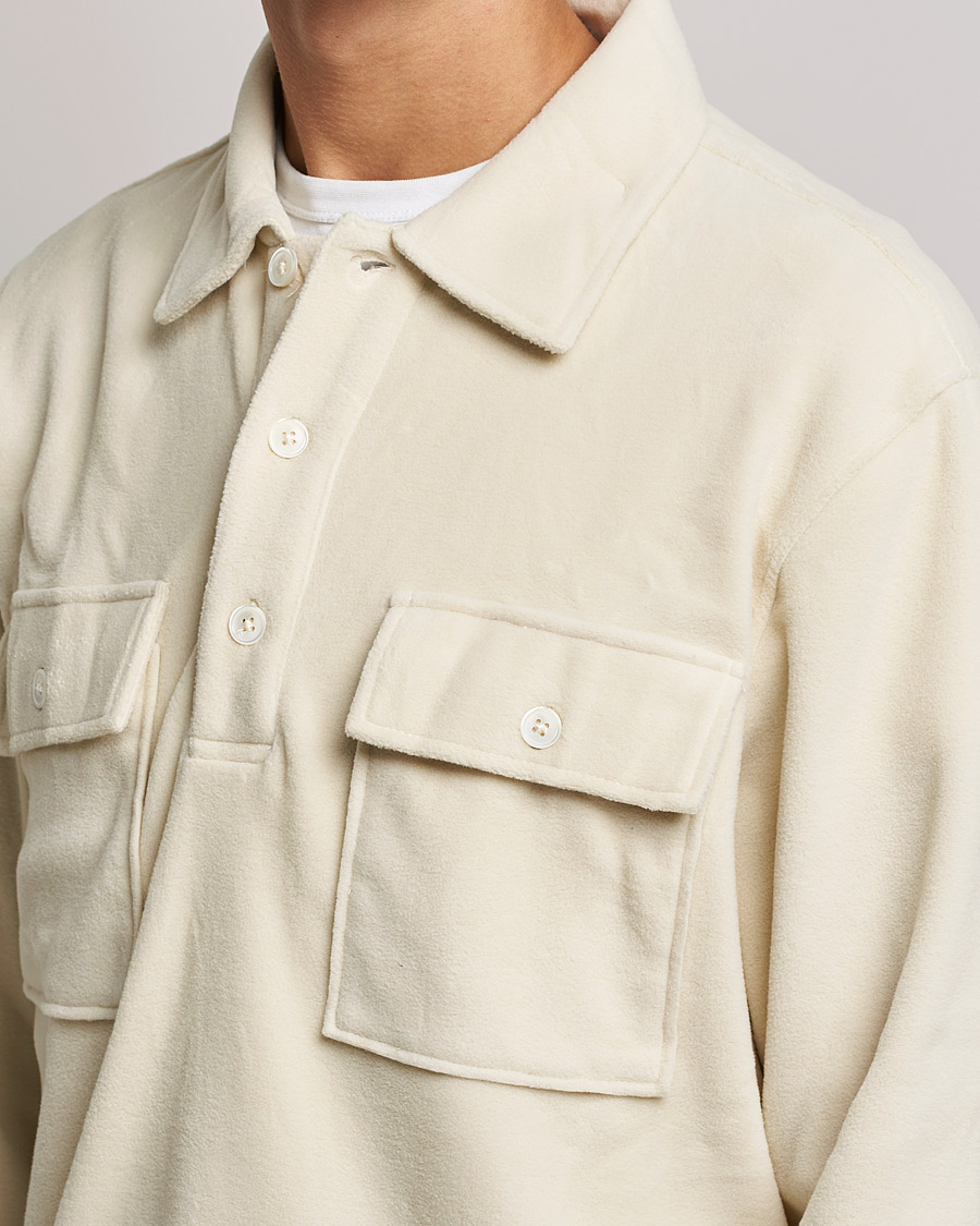 Uomini | Maglieria | NN07 | Vinny Micro Fleece Polo Ecru