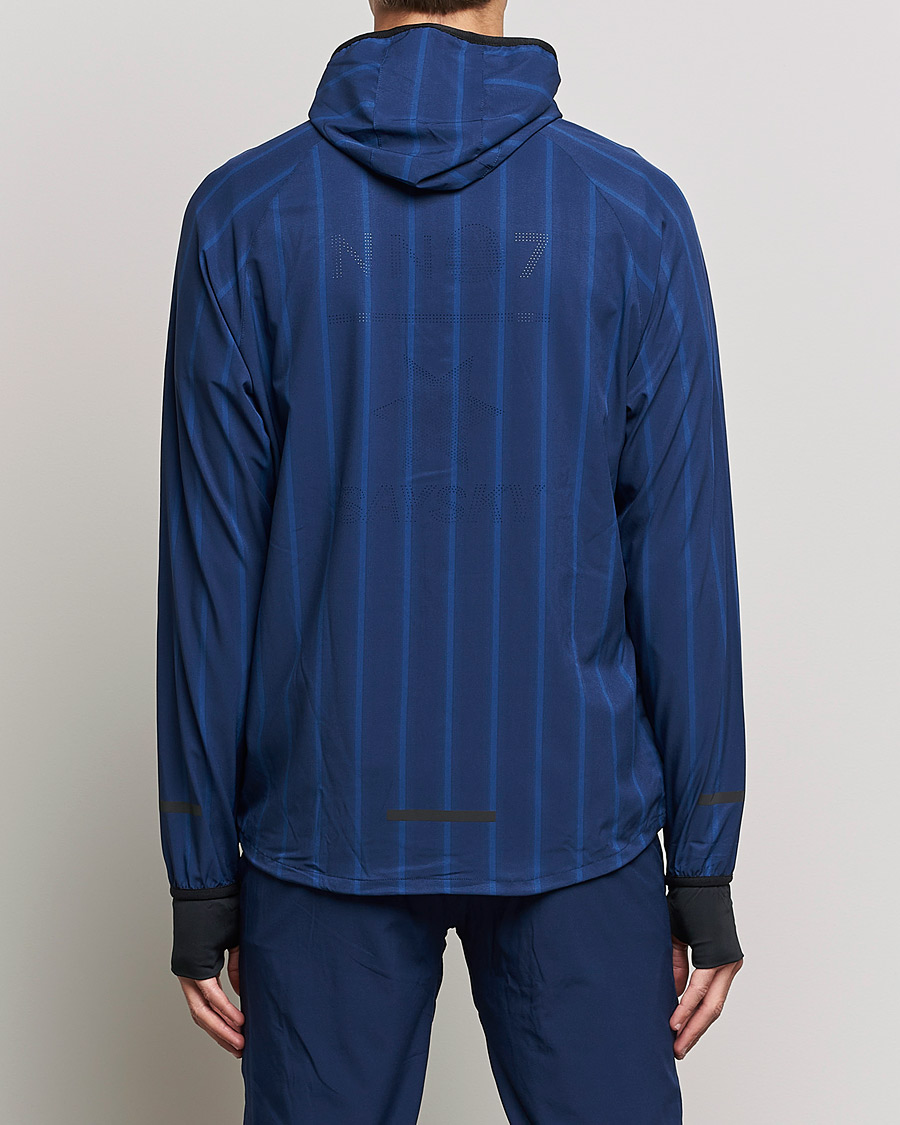 Uomini | Maglieria | NN07 | Pace Hooded Running Jacket Navy Stripe