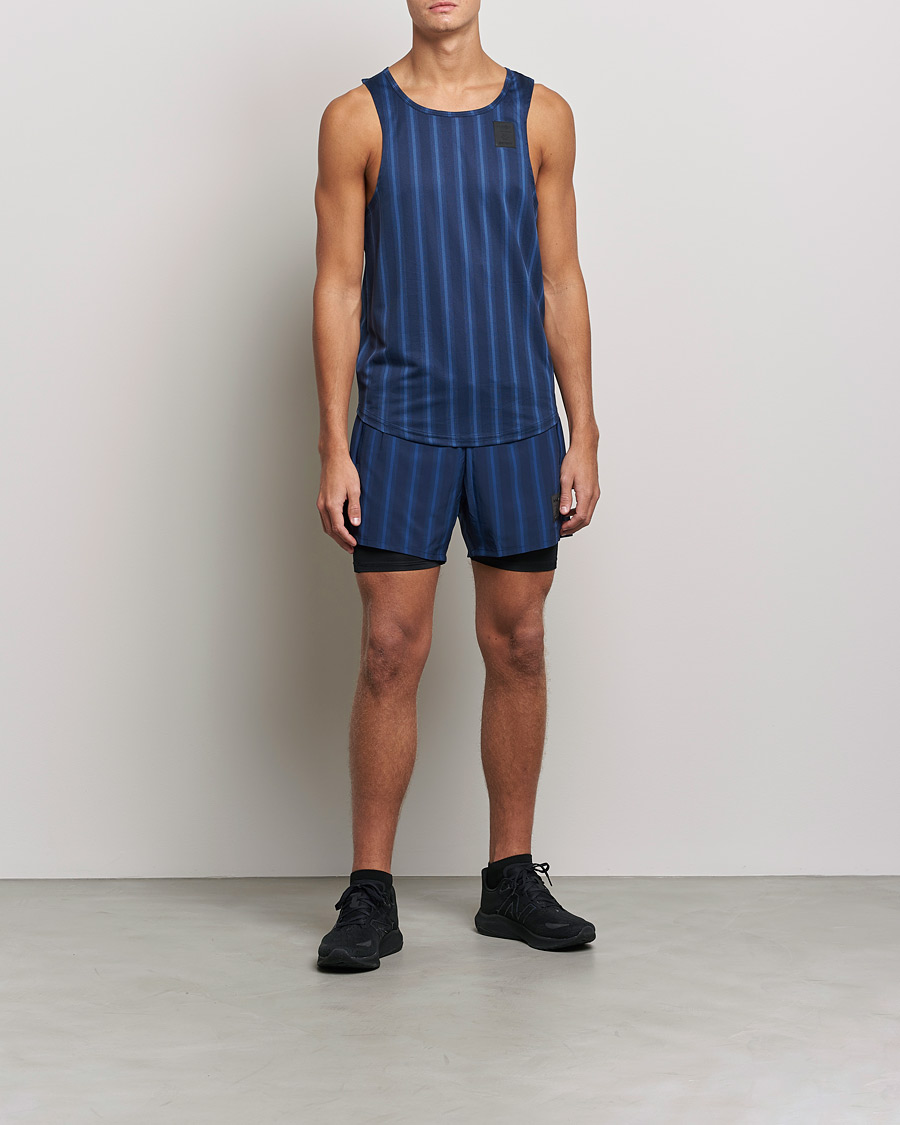 Uomini | T-shirt | NN07 | Combat Singlet Navy Stripe