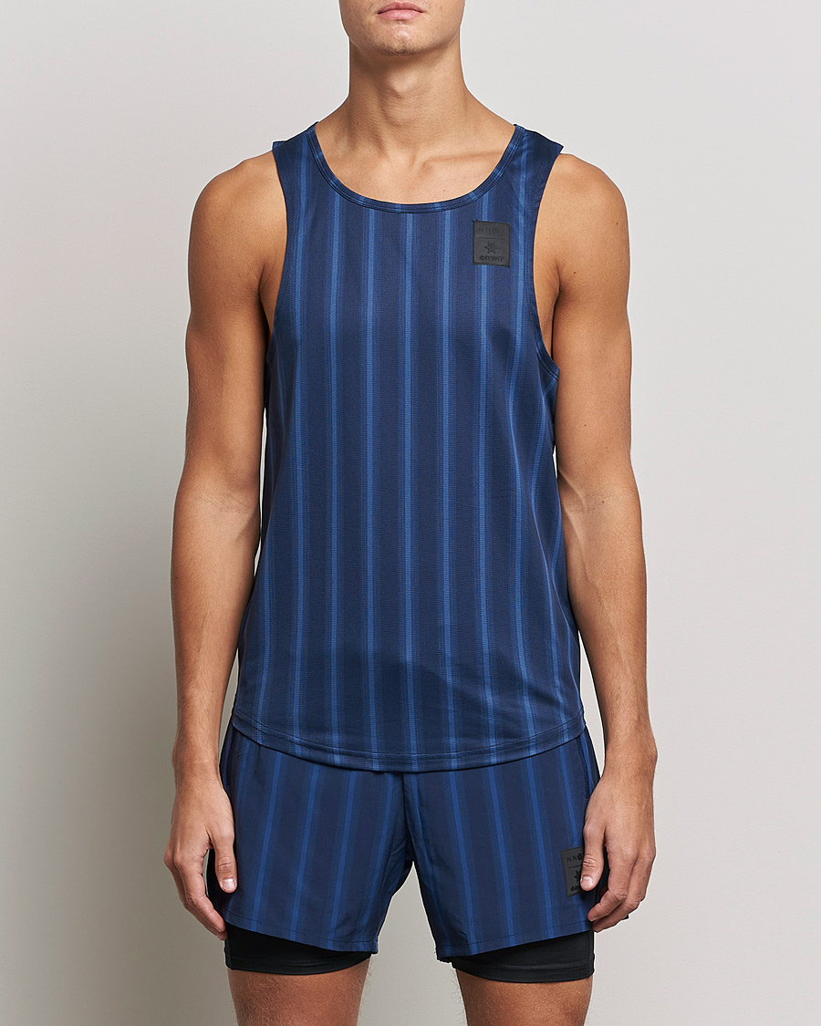 Uomini | T-shirt | NN07 | Combat Singlet Navy Stripe