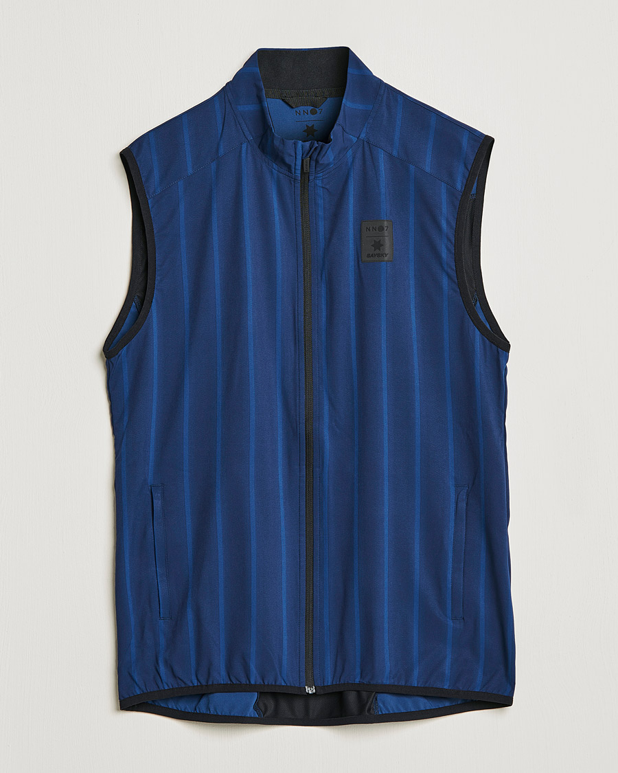 Uomini | Maglieria | NN07 | Pace Full Zip Vest Navy Stripe