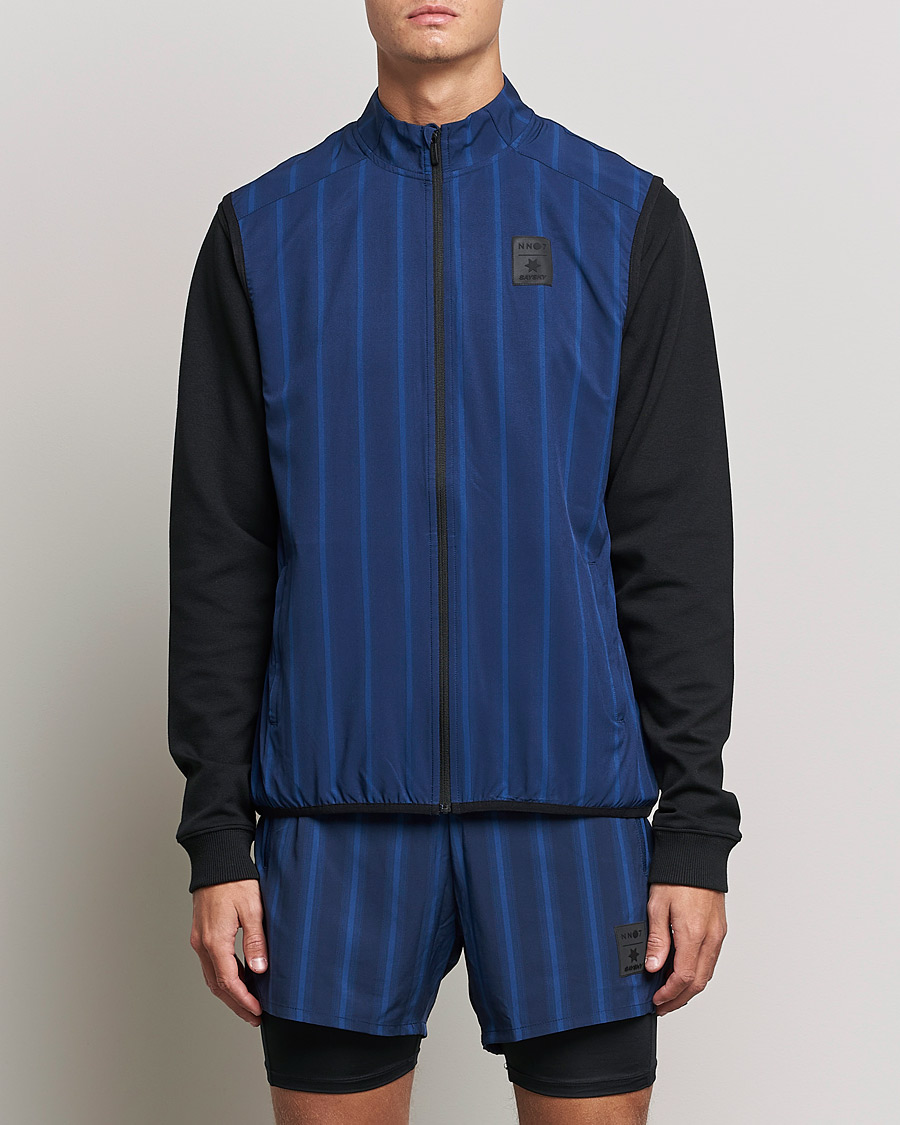 Uomini | Maglieria | NN07 | Pace Full Zip Vest Navy Stripe