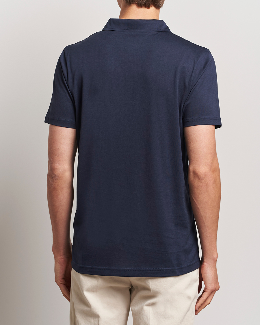 Uomini | Polo | Sunspel | Cotton Jersey Polo Navy