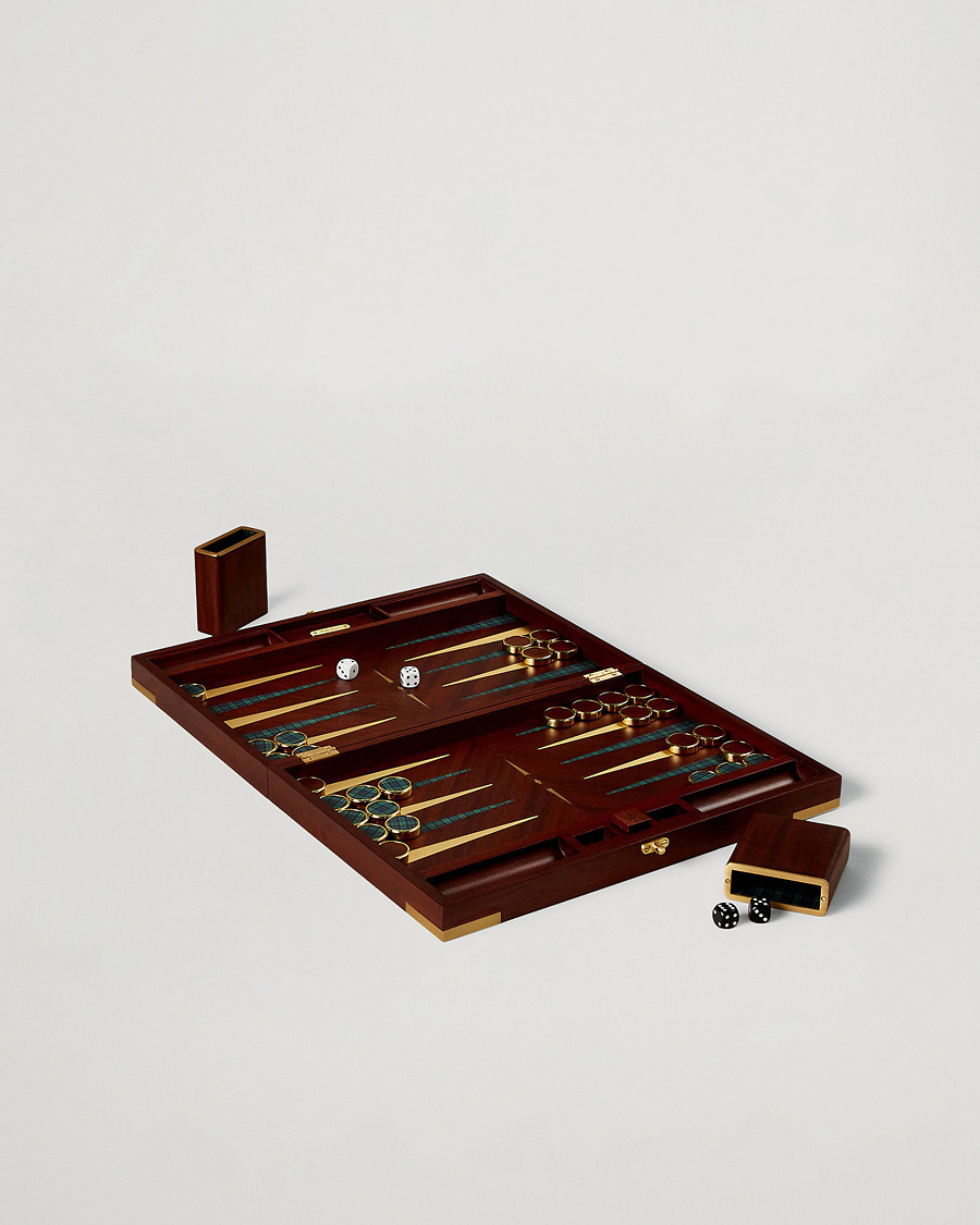 Uomini | Ralph Lauren Home Parkwood Wooden Backgammon Set Mahogony/Brass | Ralph Lauren Home | Parkwood Wooden Backgammon Set Mahogony/Brass