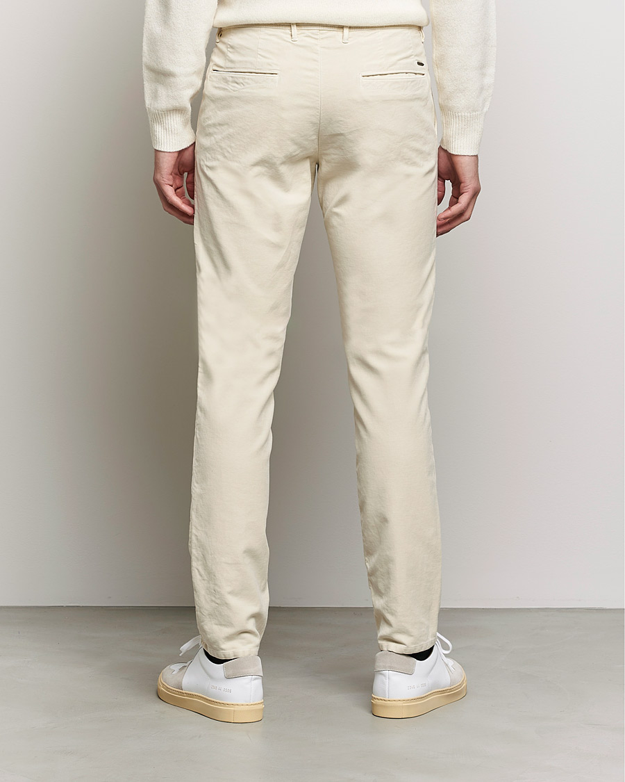 Uomini | Pantaloni | Incotex | Slim Fit Vintage Moleskine Slacks Light Beige