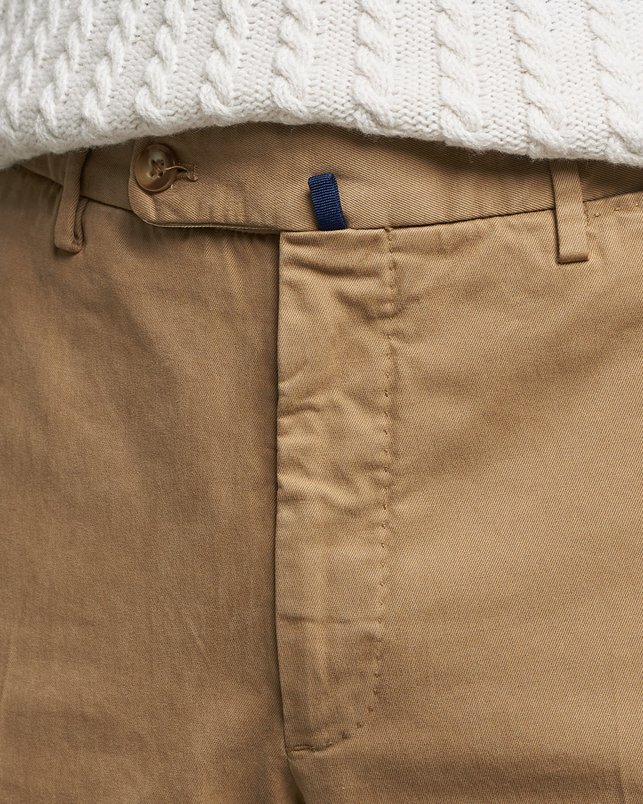 Uomini | Pantaloni | Incotex | Regular Fit Cotton Stretch Chinos Beige
