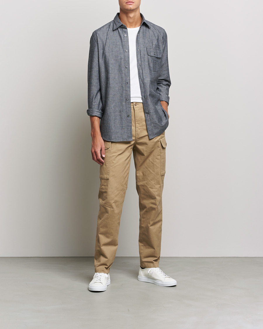 Uomini | Camicie | Slowear | Chambray Work Shirt Grey