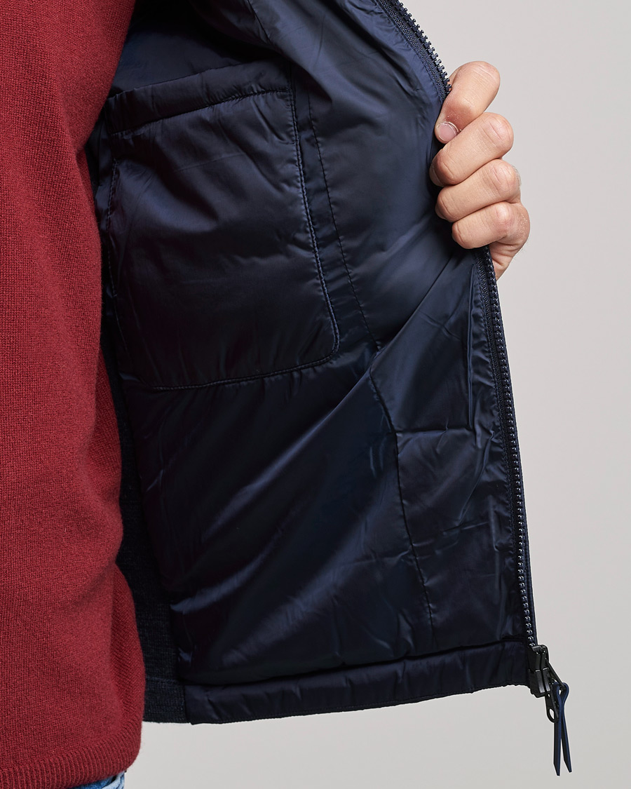 Uomini | Giacche | GANT | Mixed Media Light Padded Gilet Evening Blue