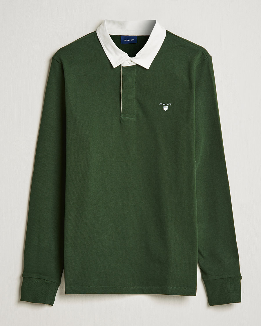 Uomini | Maglieria | GANT | Original Solid Heavy Rugger Storm Green
